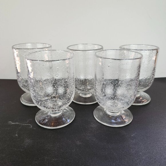 Bubble Glass Clear Glasses Set of 5 - Picture 1 of 6